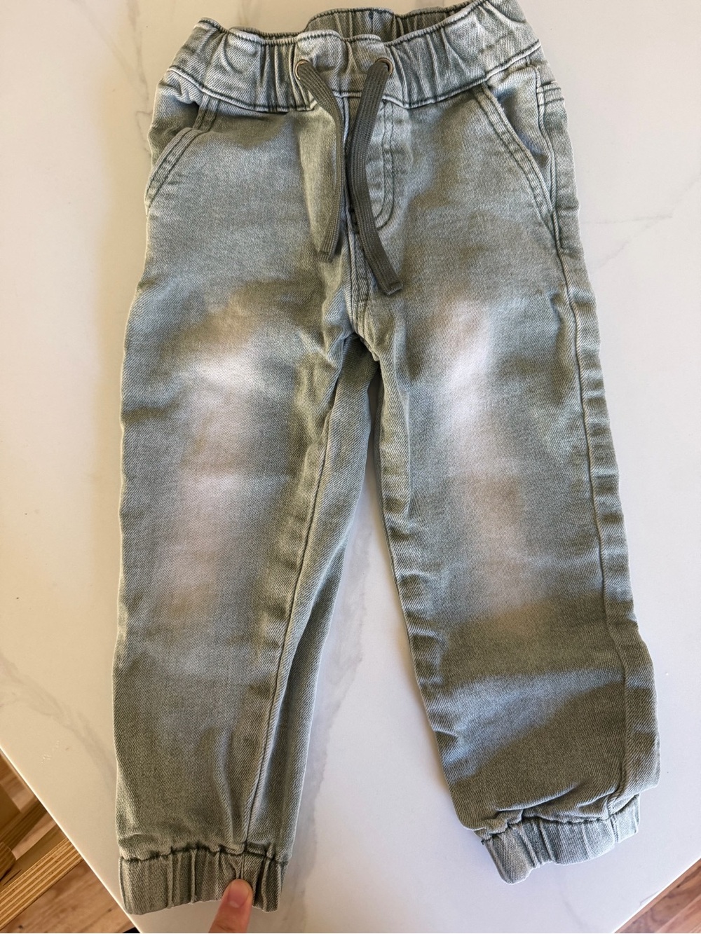 Little Bipsy Toddler Elastic-Waist Jogger Pants in Faded Sage